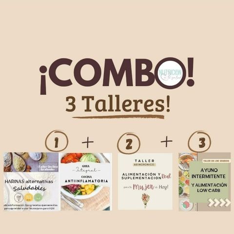 COMBO 3 TALLERES: NUTRICION a tu SALUD!!