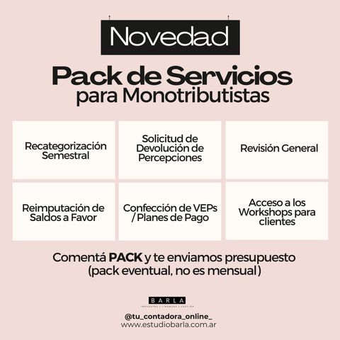 Pack Servicios Eventuales - Monotributistas